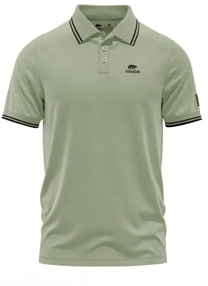 FORSBERG formstabiles Poloshirt  / petrol/weiss / L