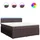 vidaXL Boxspringbett mit Matratze Dunkelbraun 180x200 cm Stoff