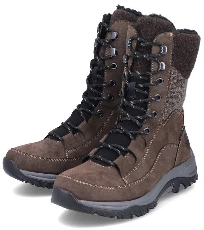 Rieker Winterstiefel M9640-26 (Schnürstiefel mit Innenfutter) braun Damen