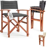 CASARIA® Premium Regiestuhl Anthrazit