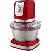 Syntrox Küchenmaschine & Knetmaschine Rot Vindas mit Edelstahl-Behälter, Multifunktionale Knetmaschine, Hochleistungs-Küchenmaschine, 600 Watt, 240 Volt