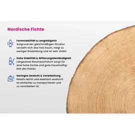 Alpholz 5-Eck Gartenhaus Pepe 6,18 x 4,62 x 2,36 m natur