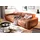 KAWOLA Big Sofa PALACE 3-Sitzer mit Sitztiefenverstellung Leder brandy