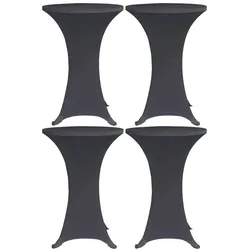 vidaXL Stretch-Tischhussen 4 Stk. 60 cm Anthrazit
