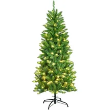 Costway Bleistift Weihnachtsbaum Grün 150 cm