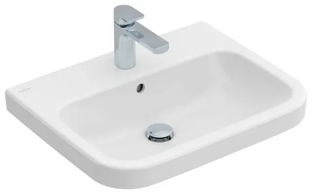 Waschtisch Architectura 60x47cm weiss ceramicplus m.Hahnloch u.Überlauf V+B