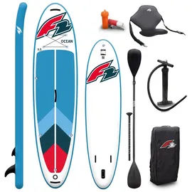 F2 Marken Stand Up Paddle Board Ocean Rot SUP 10'5 320cm + Kajak Zubehör Paket