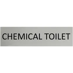 CombiCraft Aluminium Türschild Chemical Toilet 165x45mm mit 3M-Tape