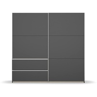 Rauch Möbel Schiebetürenschrank, grau Alufarben - 218x210x59 cm