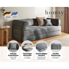 homsy by ana johnson Schlafsofa 2-Sitzer grau