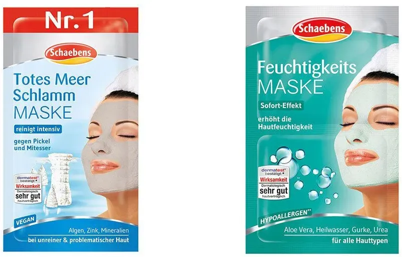 Schaebens Totes Meer Schlamm Maske + Schaebens Feuchtigkeits Maske