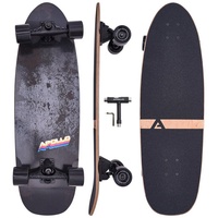 Apollo Miniskateboard Midi Longboard Surfskate Pro, hochwertig und stabil schwarz