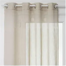 Atmosphera Créateur d'intérieur Vorhang, in beige - 140x240 cm, - Leinen weiß