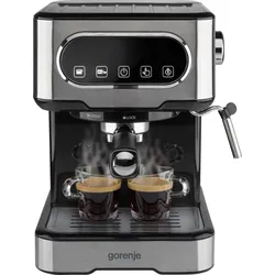 ESCM15DBK Siebträger Kaffeemaschine 15 bar  (Schwarz, Edelstahl) (Versandkostenfrei)