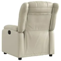 vidaXL Relaxsessel mit Liegefunktion Kunstleder 50 x 98 x 50 cm Creme