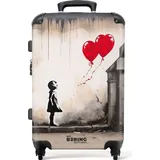 NoBoringSuitcases.com NoBoringSuitcases.com® Handgepäck Koffer Reisekoffer... Reisetasche mit Luftballons - Kombinationsschloss TSA Schloss, Koffer Klein, Graffiti-Druck