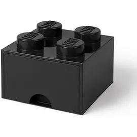 LEGO Schubladenbox "Brick 4" in Schwarz - (B)15,8 x (H)11,3 x (T)15,8 cm