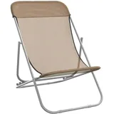 vidaXL Strandstühle 87 x 57,5 x 81 cm taupe 2 St. klappbar