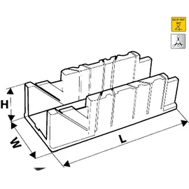 Topex Gehrungslade 233 x 53 x 56 mm