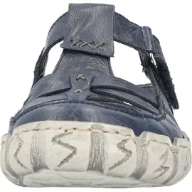 Rieker Damen Clog aus Leder offen mit Klettverschluss und Riricon Sohle L0396, Größe:40 EU, Farbe:Weiß - Weiß 40