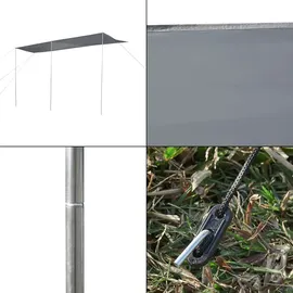 pro.tec Beuningen Wohnwagen-Vorzelt 400 x 240 x 235 cm Grau
