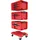 QBRICK System Pro Drawer Workshop Set 3 red Ultra Hd Custom - 2x Drawer 2 Toolbox + 1x Drawer 3 Toolbox + Rollbrett -