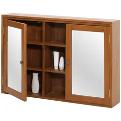 Teak-Spiegelschrank MCW-M85, Badspiegelschrank, hochwertiges B-Grade-Teak (Kernholz, 20-30 Jahre), 70x100x20cm