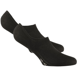 Rohner Basic Unisex Füßlinge, 2er Pack - Basic Footies, Baumwolle Schwarz 39-42