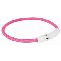 Trixie Flash Leuchtring USB pink L-XL
