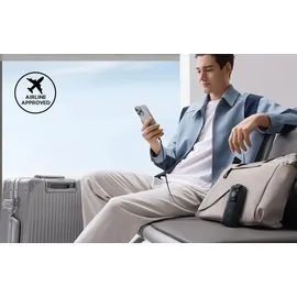 Baseus Free2Pull Powerbank mit Usb-c-anschluss und einziehbarem USB-C-Kabel - grau