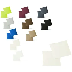 EXKLUSIV HEIMTEXTIL Jersey Kissenbezug Hülle 2 Sparpack Set mit Reißverschluss  hochwertige Qualität 40 x 40 cm natur