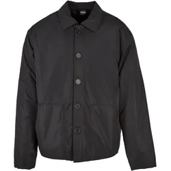 Winterjacke URBAN CLASSICS "Urban Classics Herren Utility Jacket", Herren, Gr. 5XL, schwarz, 100% Polyester, unifarben, klassisch, oversize, amerikanischer Ausschnitt, Langarm, Jacken