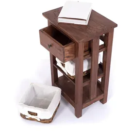 DESIGN DELIGHTS Rattan 70 Hellbraun Mahagoni 70 x 38 x 28 cm
