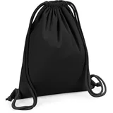 Westford Mill Premium Bio Baumwoll Turnbeutel Sportbeutel W260 black 37 x 46 cm