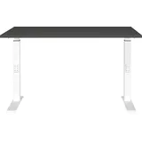 Germania DOWNEY höhenverstellbarer Schreibtisch grafit rechteckig, C-Fuß-Gestell weiß 120,0 x 80,0 cm