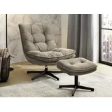Jockenhöfer Gruppe Relaxsessel »Kasper«, Inklusive Hocker, 360° Drehfunktion beige