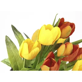 I.GE.A. Kunstblume I.GE.A. "Tulpe", bunt (gelb,orange), B:13cm H:25cm L:13cm, Kunstpflanzen, Im Weidenest, Blume Papageientulpe Blüte Osterdeko