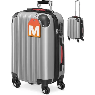 monzana Hartschalenkoffer Baseline Silber M