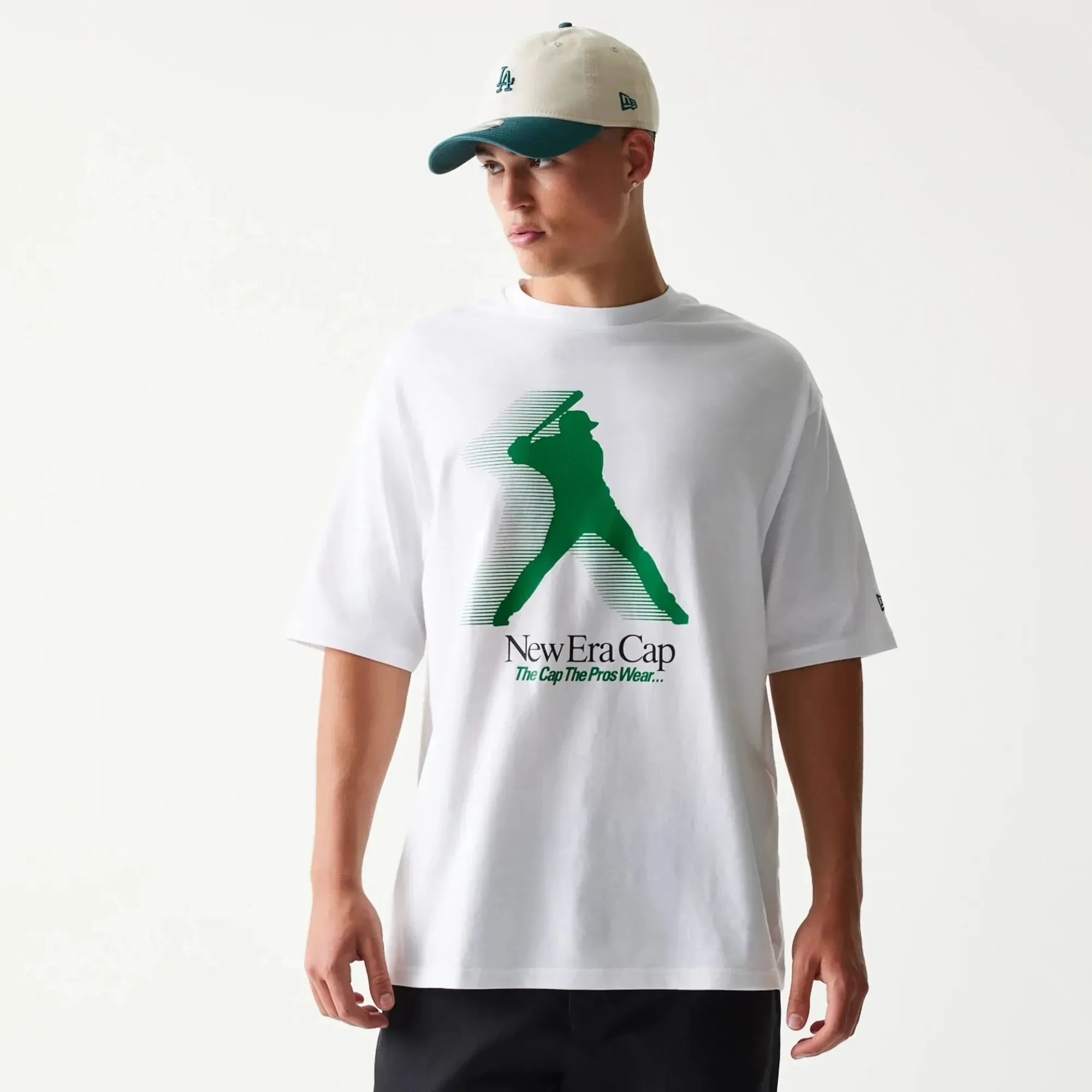 NEW ERA Baseball Player Graphic Oversized T-Shirt - Weiß - M