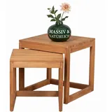 Mr. Deko Beistelltische Verwood 2er Set Teak