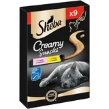 Sheba Creamy Snacks Huhn und Lachs cremiger Snack 7 x 9 x 12g