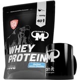 1kg Mammut Whey Protein Eiweißshake - Set inkl. Protein Shaker, Riegel, Powderbank oder Tasse (Coconut White Chocolate, Mammut Keramik Tasse)