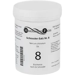 HOMOEOPATHIFUCHS Schüssler-Salz Nummer 8 Natrium chloratum D6 Biochemie 1000 St Tabletten