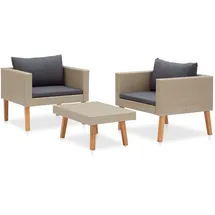 vidaXL Garten-Lounge-Set 3-tlg. beige 310217