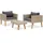 vidaXL Garten-Lounge-Set 3-tlg. beige 310217