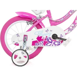 DINO BIKES Flappy 14 Zoll RH 24 cm rosa/weiß