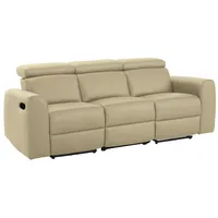 3-Sitzer HOME AFFAIRE "Sentrano" Sofas Gr. B/H/T: 209cm x 82cm x 98cm, Kunstleder, manuelle Relaxfunktion-ohne USB-Anschluss, beige (creme) auch mit elektrischer Funktion USB-Anschluß, in 4 Bezugsvarianten