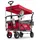 Arebos Bollerwagen mit Dach faltbar rot
