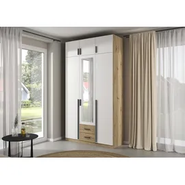 Rauch Wäscheschrank GAMMA 136 x 248 x 54 cm Eiche/Weiß