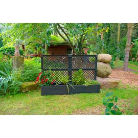 KHW Pflanzkasten groß mit Spalier 100 x 0 cm Anthrazit